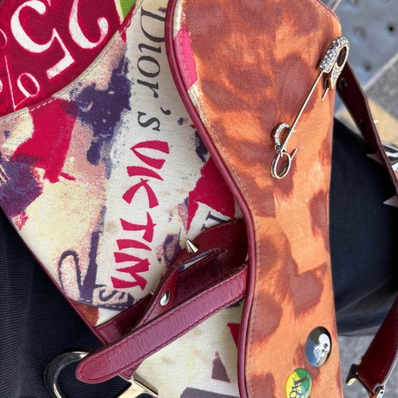 Saddle vintage cloth handbag - Picture 4 of 4